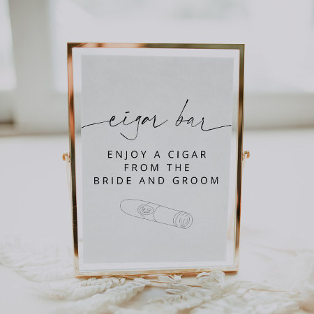 Archer Minimalist Cigar Bar Sign