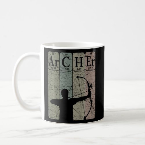 Archer Periodic Table Elements Bow Hunting Archery Coffee Mug