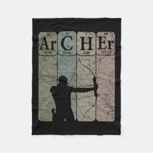 Archer Periodic Table Elements Bow Hunting Archery Fleece Blanket
