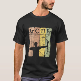Archer Periodic Table Elements Bow Hunting Archery T-Shirt