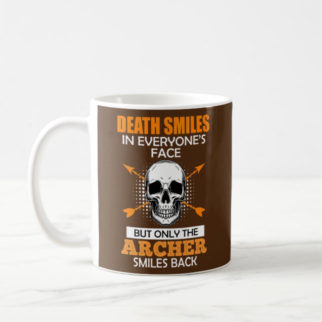 Archer smiles archery Saying  Coffee Mug (Left)