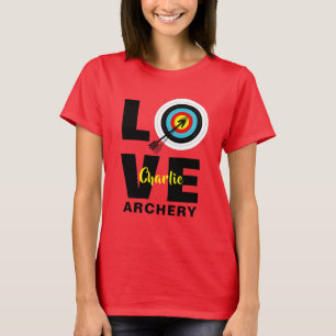 Archer Target Board Love Archery Personalized T-Shirt