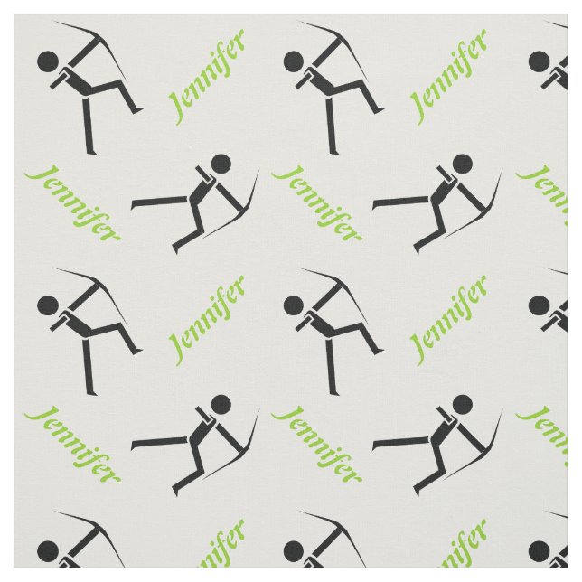 Archer with his bow and your name personalized fabric (Swatch)