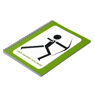 Archer with his bow black, green archery custom notebook