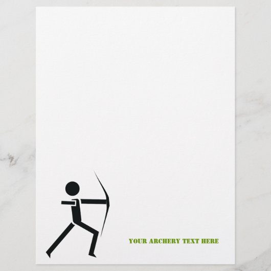 Archer with his bow black, green archery flyer (Front)