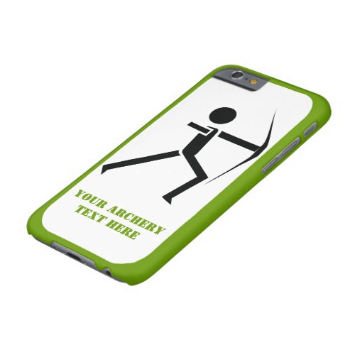 Archer with his bow black green archery modern barely there iPhone 6 case