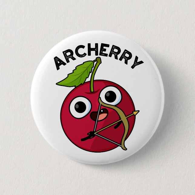 Archerry Funny Fruit Archery Pun  Button (Front)