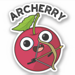 Archerry Funny Fruit Archery Pun  Sticker