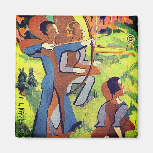 Archers (1935-1937) by Ernst Ludwig Kirchner Magne Magnet (Front)