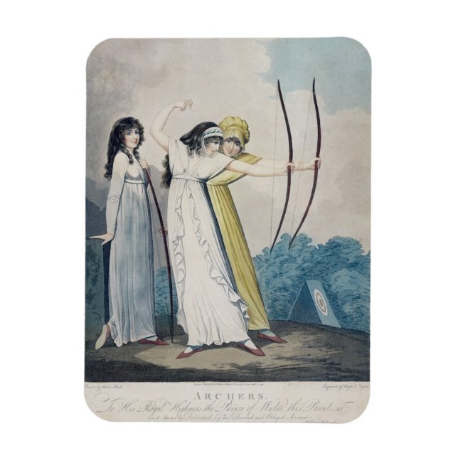 Archers, engraved by J.H. Wright (fl.1795-1838) an Magnet (Vertical)