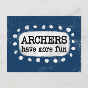 Archers Have More Fun Postcard