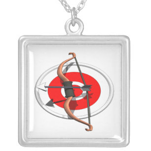 Archery 4 silver plated necklace