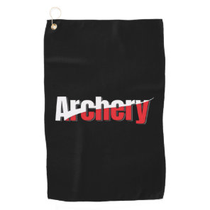 Archery Abstract Swish - Graphic Two-Tone Art Golf Towel