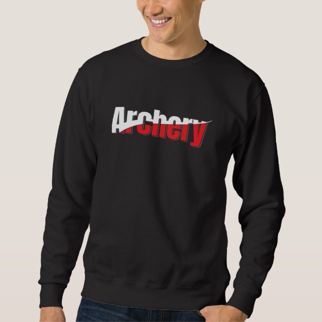 Archery Abstract Swish - Graphic Two-Tone Art Sweatshirt (Front)