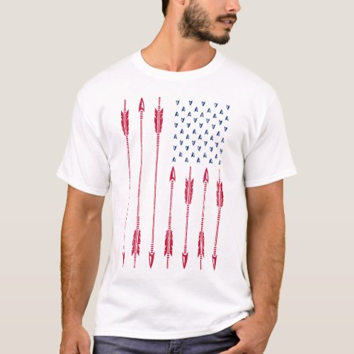 Archery  American Flag Style  T_Shirt