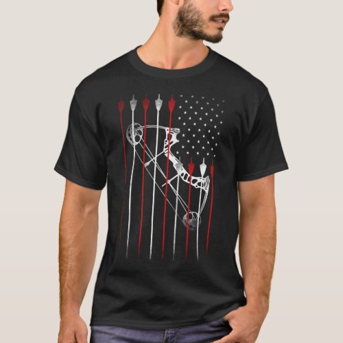 Archery American Flag Usa American Flag Vintage T_Shirt