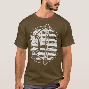 Archery Archer American Flag Bow T-Shirt