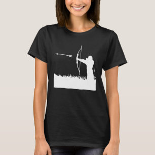 Archery Archer Bow Arrow Black T-Shirt