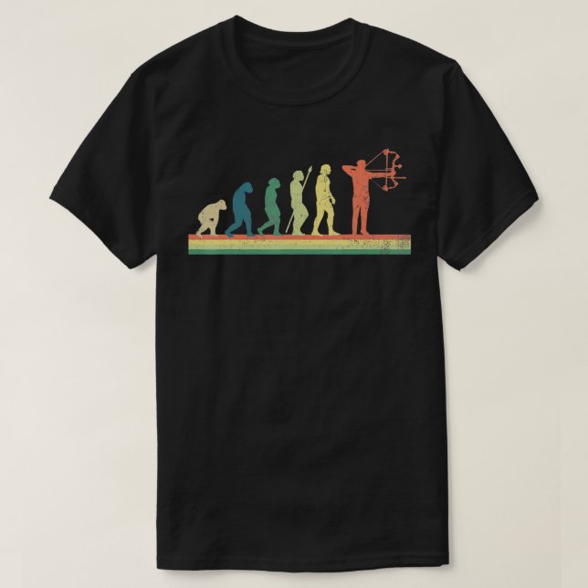 Archery Archer Evolution Retro Gift  T-Shirt (Design Front)