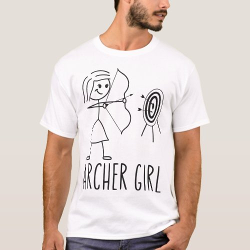 Archery Archer Girl Girl Vintage T_Shirt
