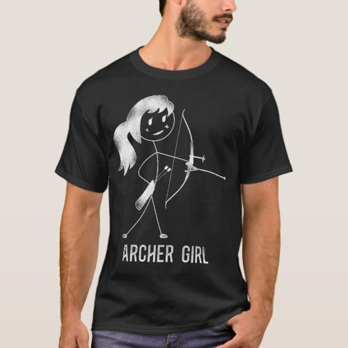 Archery Archer Girl Girl Vintage T_Shirt