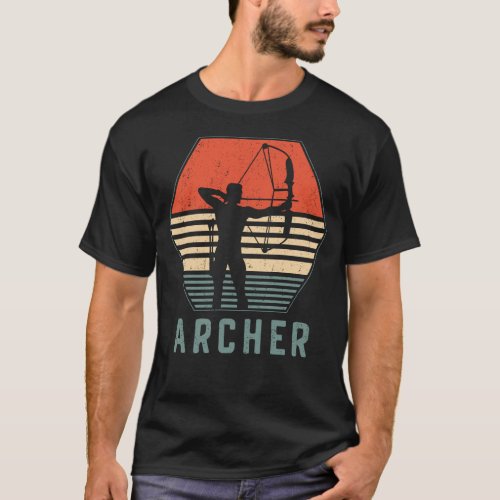 Archery Archer Retro Vintage Compound Bow T_Shirt