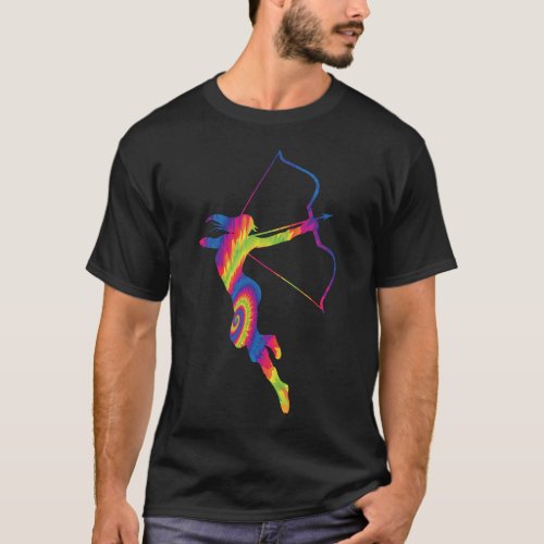 Archery Archer Tie Dye Girl Vintage T_Shirt