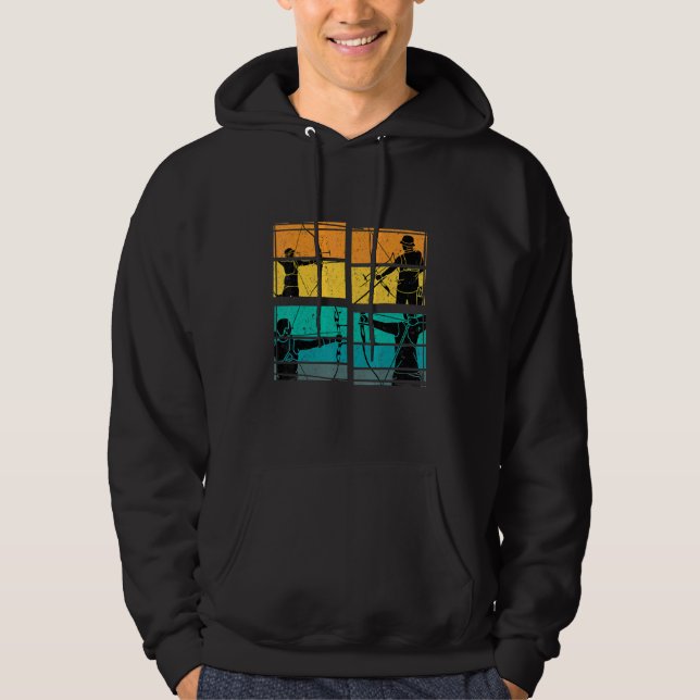 Archery Archery Archery Retro Vintage Hoodie (Front)