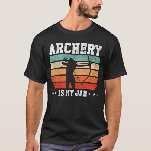 Archery Archery Is My Jam Girl Retro Vintage T_Shirt