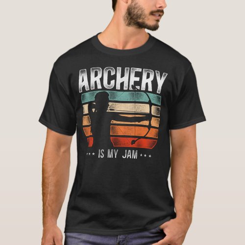 Archery Archery Is My Jam Girl Retro Vintage T_Shirt