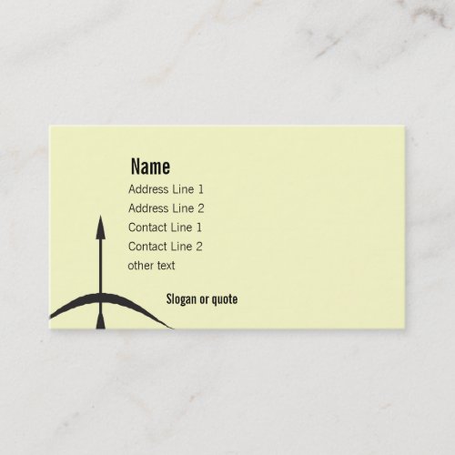 Archery Arrow Business Card