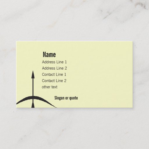 Customizable Archery Arrow Business Card