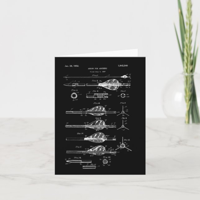 Archery Arrows Vintage Design - Compound Bow Tee  Card (Front)