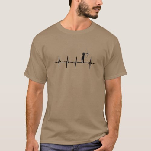 Archery bow arrow heartbeat funny meme cool outdoo T_Shirt