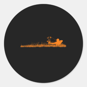 Archery Bow Hunter Deer Mule Elk Bow Hunting Acces Classic Round Sticker