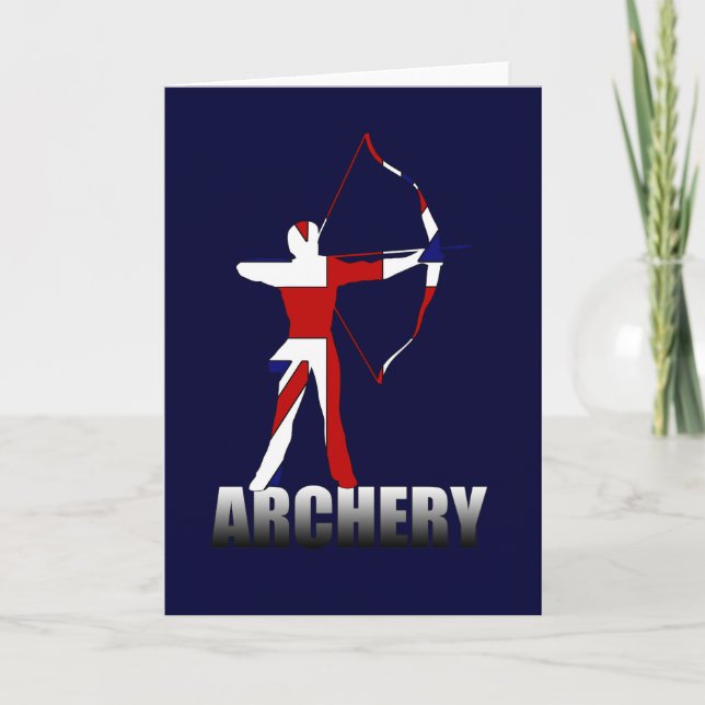 Archery British flag Archer UK GB Card (Front)