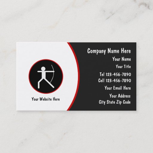Customizable Archery Business cards