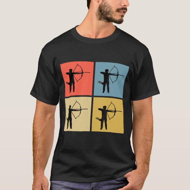 Archery  Colorful Retro T-Shirt (Front)