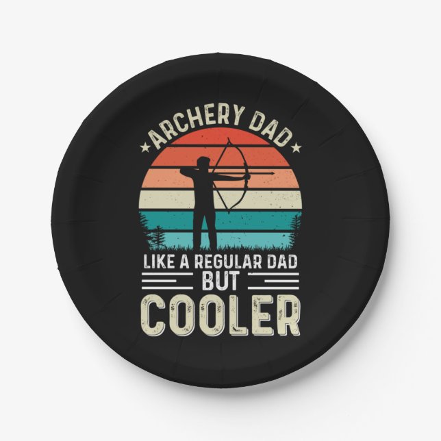Archery Dad Paper Plates (Front)