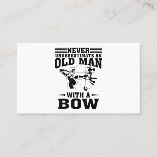 Archery  Deer Bow Hunter Men Grandpa Hunting Business Card