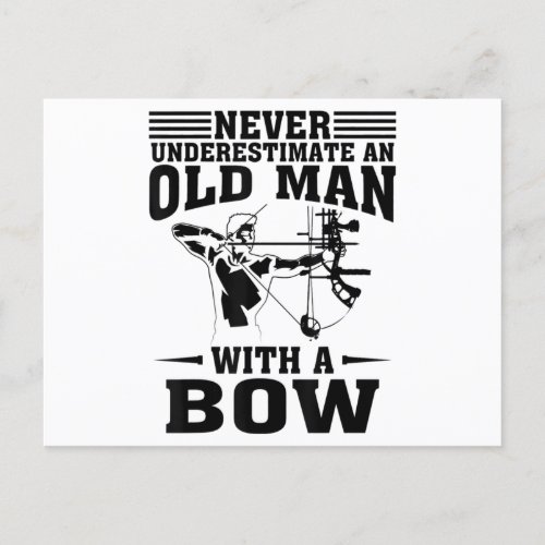 Archery  Deer Bow Hunter Men Grandpa Hunting Invitation Postcard