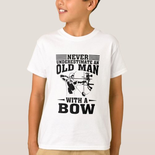 Archery  Deer Bow Hunter Men Grandpa Hunting T_Shirt