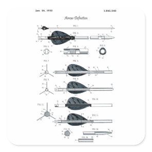 Archery Definition Arrow Square Sticker