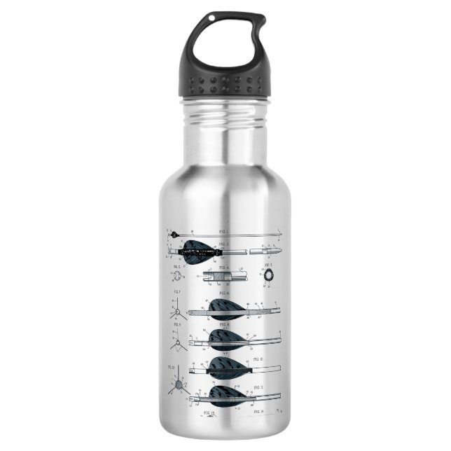 Archery Definition Arrow Stainless Steel Water Bottle (Front)