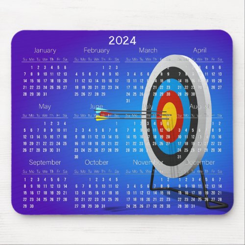 Archery Design 2024 Calendar Mousepad