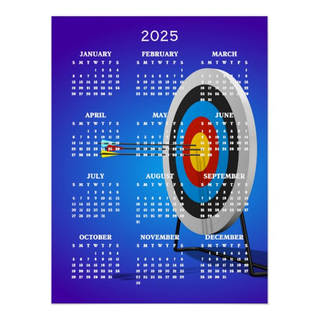 Archery Design 2025 Calendar