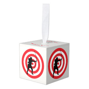 Archery Design Cube Ornament. Cube Ornament