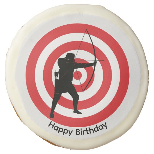 Archery Design Dipped Sugar Cookie (Front)