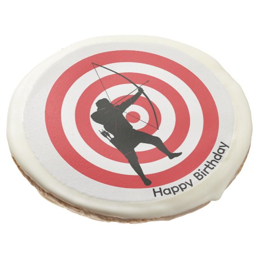 Archery Design Dipped Sugar Cookie (Angled)