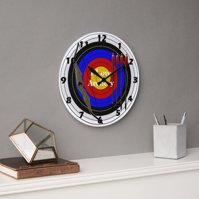 Archery Design Large Clock (Office)